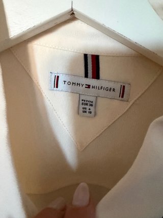 Camisa Tommy Hilfiger Beige/Blanca