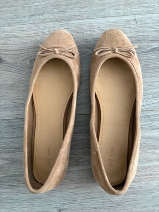Bailarinas H&M ante beige talla 40