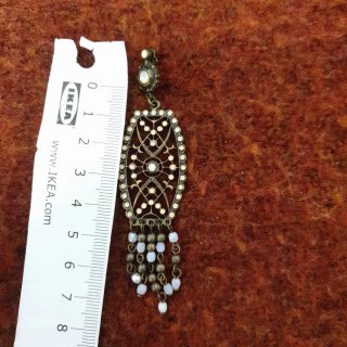 Pendientes largos bisutería dorados