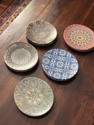 Juego 10 Platos Decorativos
