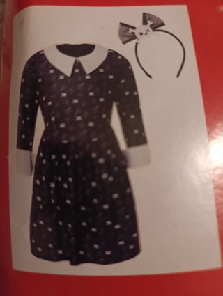 Disfraz Miércoles Addams Infantil 2 Piezas