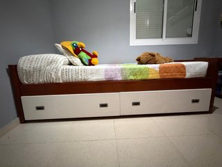 Estructura de cama nido con somier de 90cm