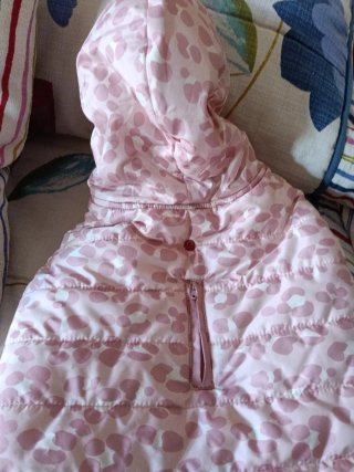 Abrigo perro forro borreguito impermeable Talla 45