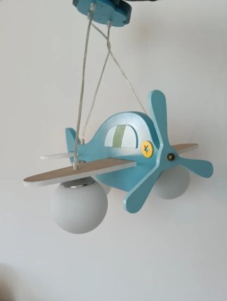 Lámpara infantil avión azul