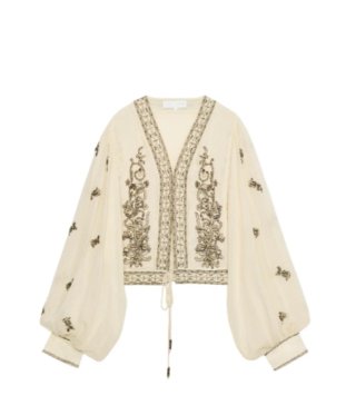 Blusa Zara zw bordada abalorios