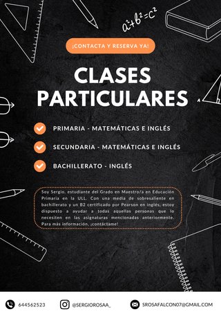 Clases particulares online/ a domicilio