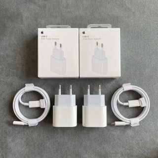 Pack 2 Adaptadores Apple 20W y Cables USB-C