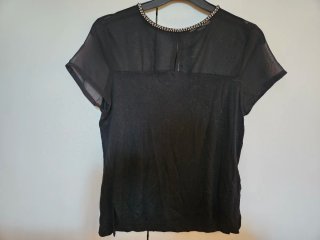 Top negro H&M con strass