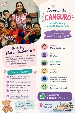 Servicio de canguro o cuidadora de niños