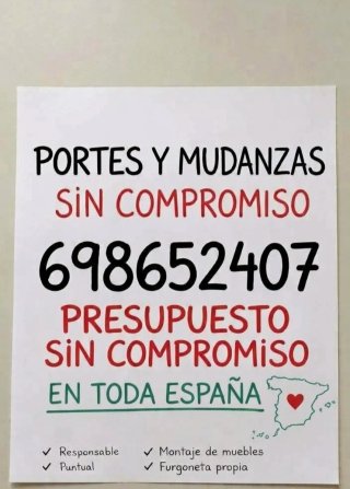 Transporte y mudanzas económico 698652407