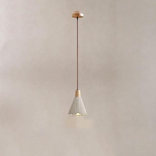 Lámpara Colgante Nórdica Microcemento y Madera