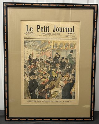 Grabado Antiguo Le Petit Journal Enmarcado