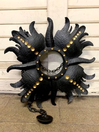 Lámpara de Techo de Hierro Forjado en forma de sol