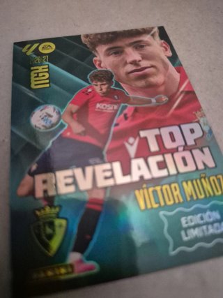Carta Panini Top Revelación Víctor Muñoz