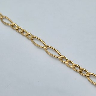 Pulsera de Oro 18K, Cartier Figaro 4x2, 5gr, 19cm