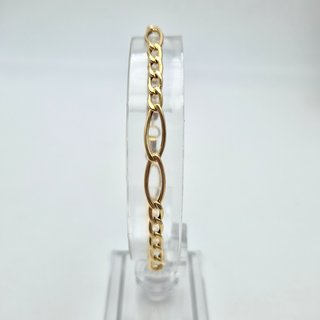 Pulsera de Oro 18K, Cartier Figaro 4x2, 5gr, 19cm