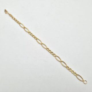 Pulsera de Oro 18K, Cartier Figaro 4x2, 5gr, 19cm