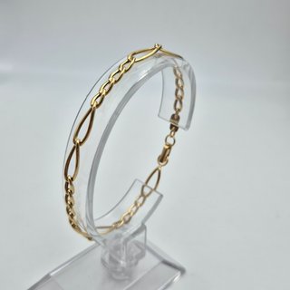 Pulsera de Oro 18K, Cartier Figaro 4x2, 5gr, 19cm
