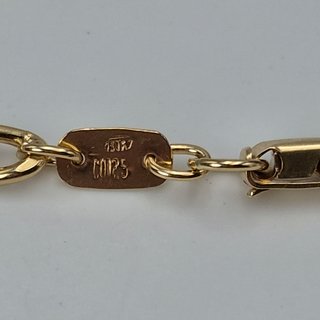 Pulsera de Oro 18K, Cartier Figaro 4x2, 5gr, 19cm