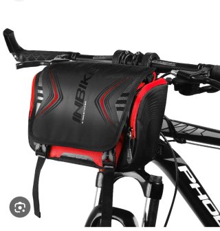 Bolsa Manillar Bicicleta INBIKE Negra/Roja