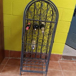 Portabottiglie in Ferro Nero