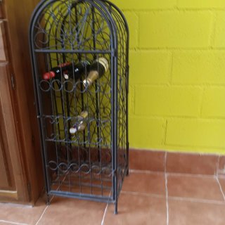 Portabottiglie in Ferro Nero