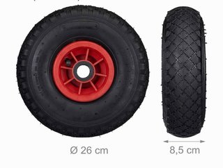 Pack 2 Ruedas carretillo 3.00-4 (260x85mm)