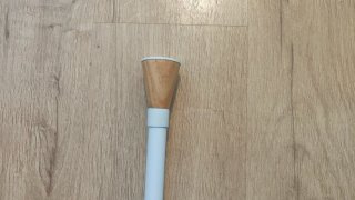 Barra per tende in legno e bianco