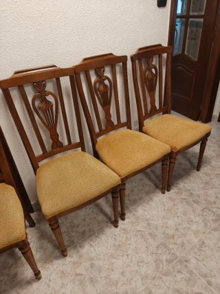 Juego de 4 sillas de comedor madera
