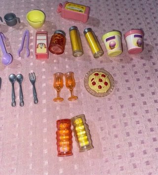 Set Barbie Kitchen Play All Day Mattel 2002vintage