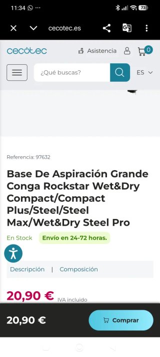 Base de Aspiración Cecotec Conga Rockstar