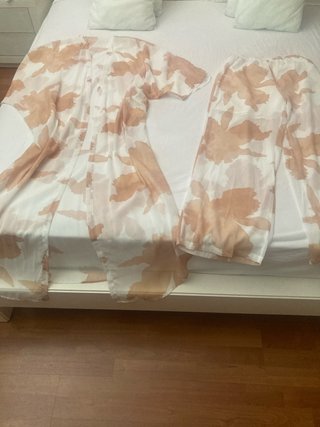 Conjunto Kaftan Beige y Blanco