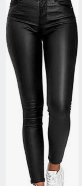 Pantaloni donna similpelle neri