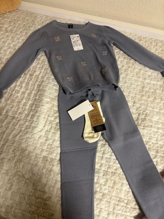 Chándal de punto azul gris  Talla 3 años