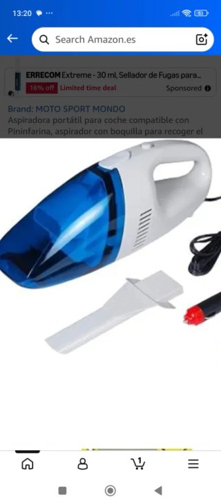 Aspirador Portátil para Coche