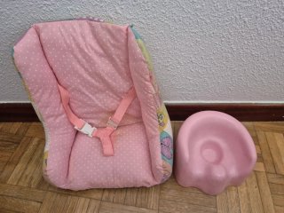 Juguete trona y cojín para bebé Baby Born vintage