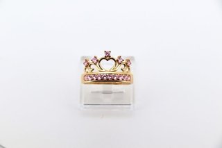 ANILLO GRANDE CORONA CIRCONITAS ROSAS.