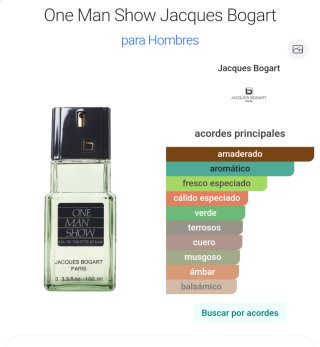 Perfume One Man Show Jacques Bogart 100ml