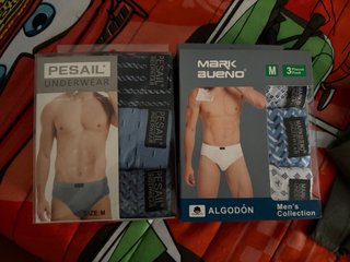 2 Packs de 3 Slips Talla M niño hombre. Nuevos.
