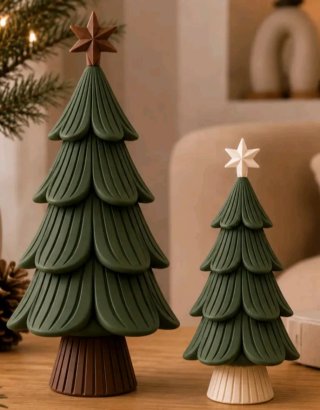 Alberi di Natale decorativi (2 pz)