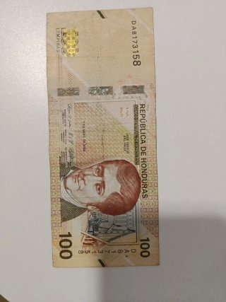 Billete 100 Lempiras Honduras 2022