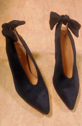 Zapatos de tacón AZUL MARINO con lazo