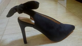 Zapatos de tacón AZUL MARINO con lazo