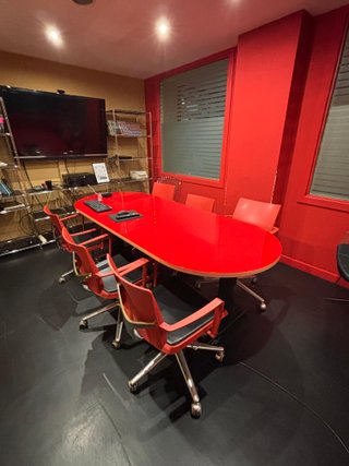 Set di mobili da ufficio nero/rosso