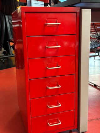 Set di mobili da ufficio nero/rosso