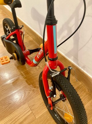 Bicicleta Infantil B'Twin 14 pulgadas Roja