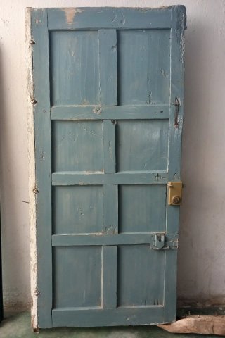 Puerta castellana Madera Antigua Azul