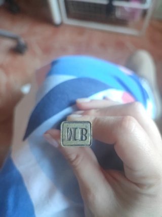 Sello de lacrar antiguo WB