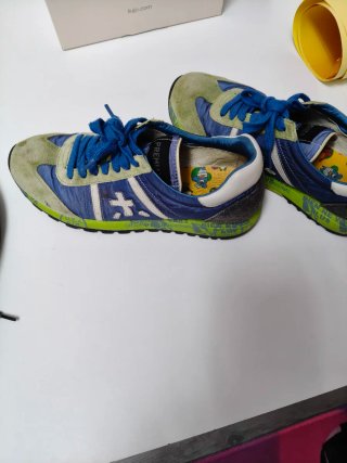Zapatillas Premiata Azul y Verde