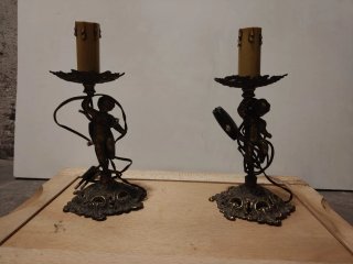 Coppia Lampade Vintage Cherubini